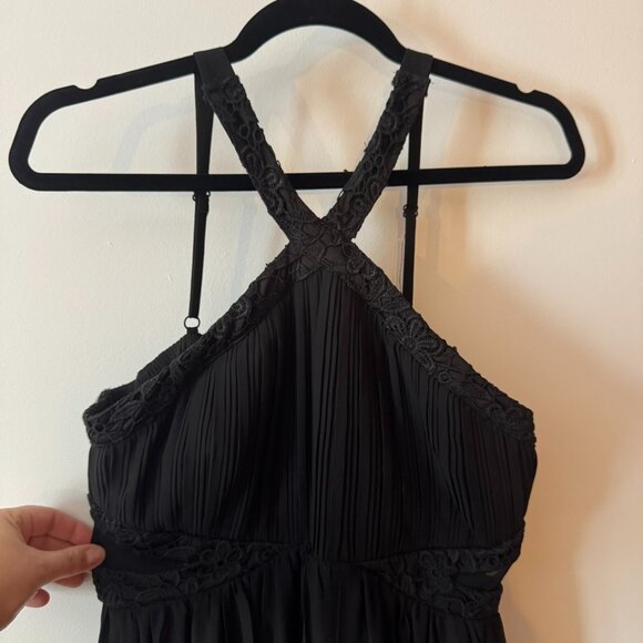 MANIJU long black dress size L - Picture 2 of 4